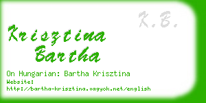 krisztina bartha business card